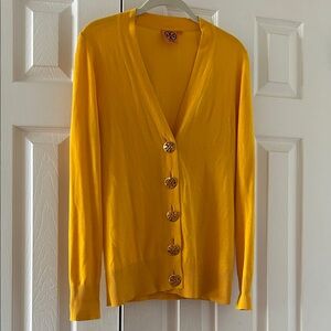 Tory Burch Mustard Yellow Cardigan